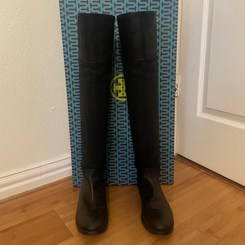 Tory Burch over the knee 35 MM boots